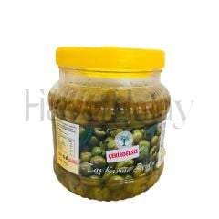 Karamani Yeşil Zeytin (Çekirdeksiz, El Kırması) - 1 Kg - Medeniyetler Bahçesi Kadın Kooperatifi