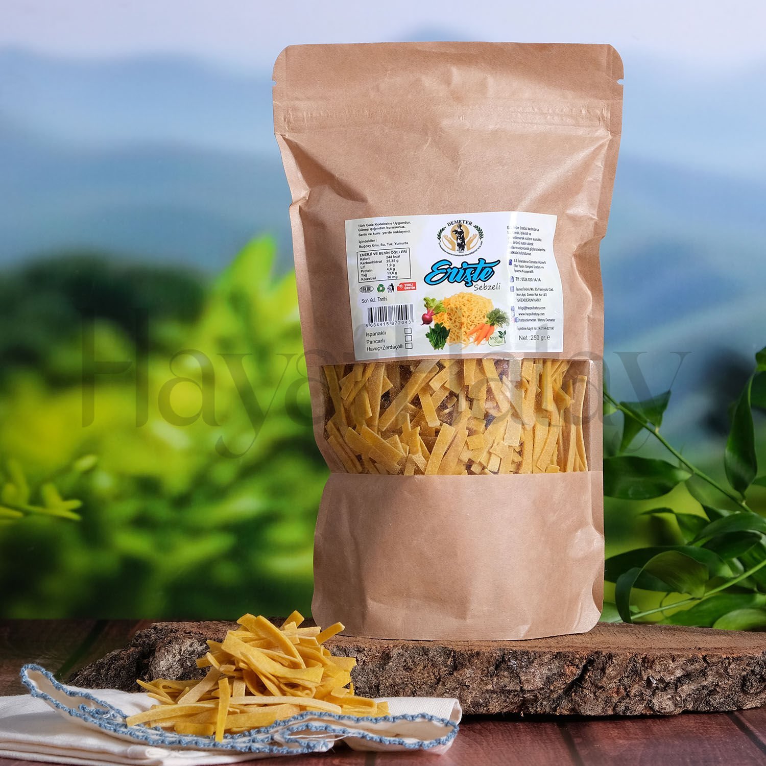 Sebzeli Erişte (Havuç ve Zerdeçallı) - 250 Gr - İskenderun Demeter Hünerli Eller Kadın Kooperatifi