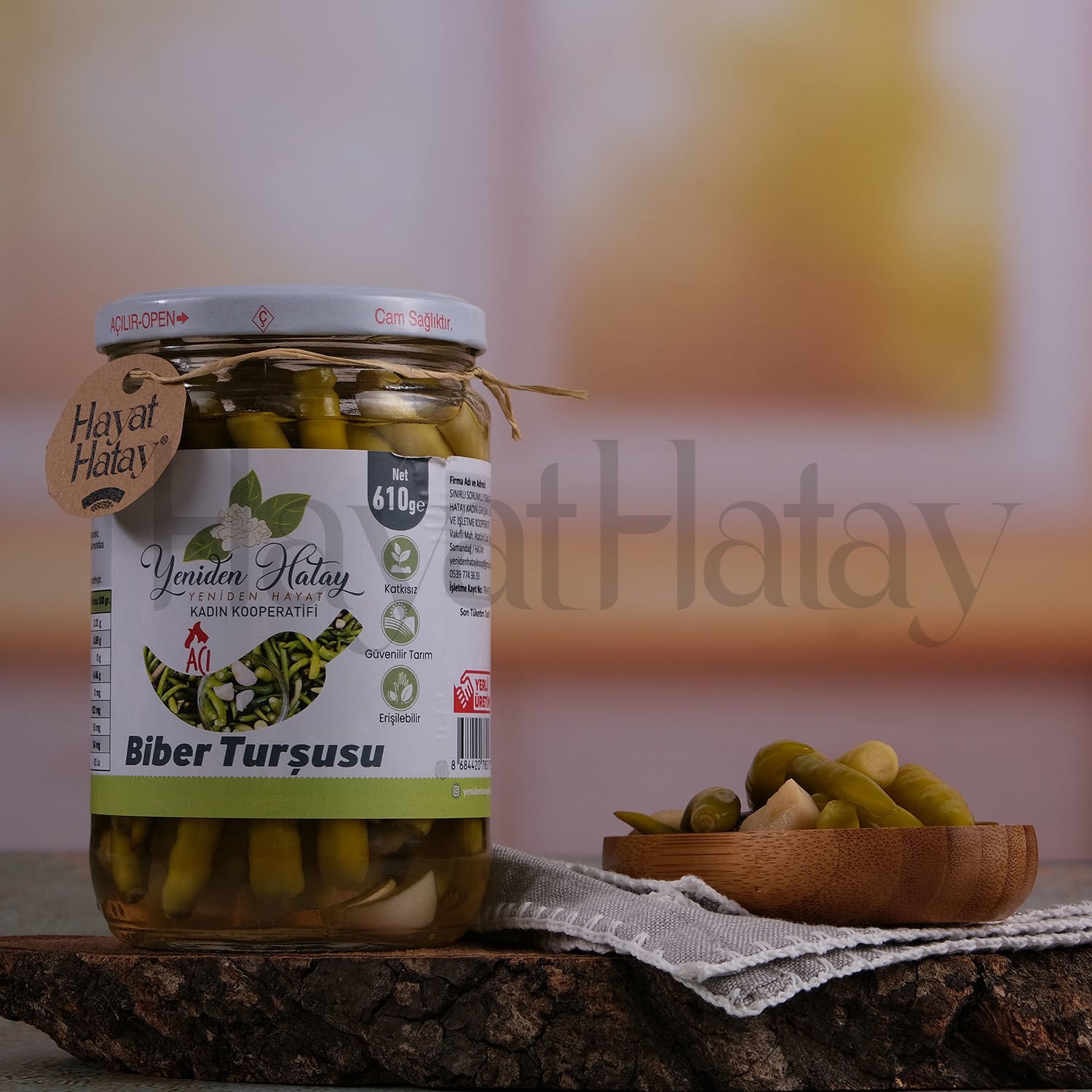 Acı Biber Turşusu - 610 Gr - Yeniden Hatay Kadın Kooperatifi