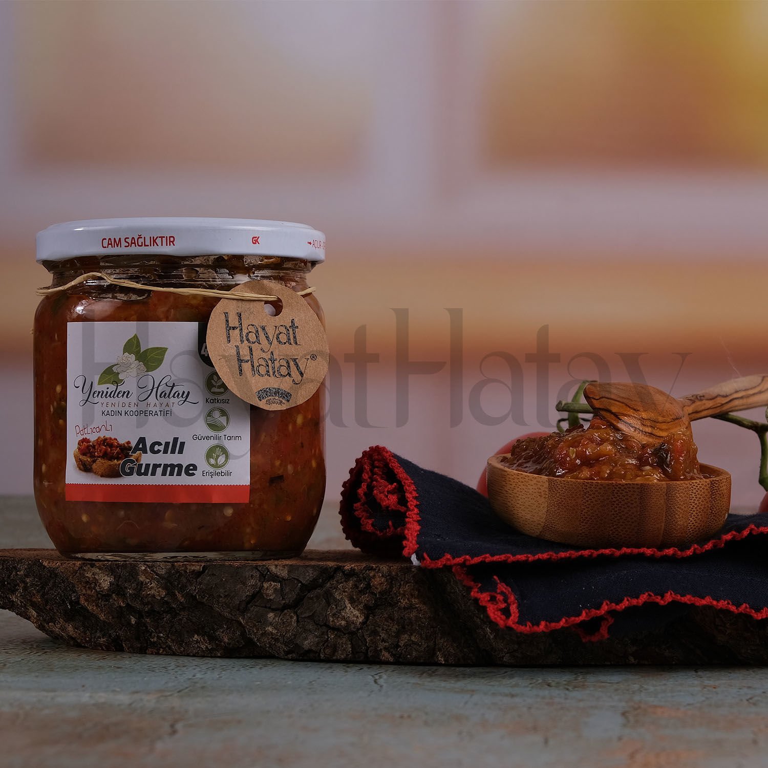 Acılı Gurme (Patlıcanlı) - 400 Gr - Yeniden Hatay Kadın Kooperatifi