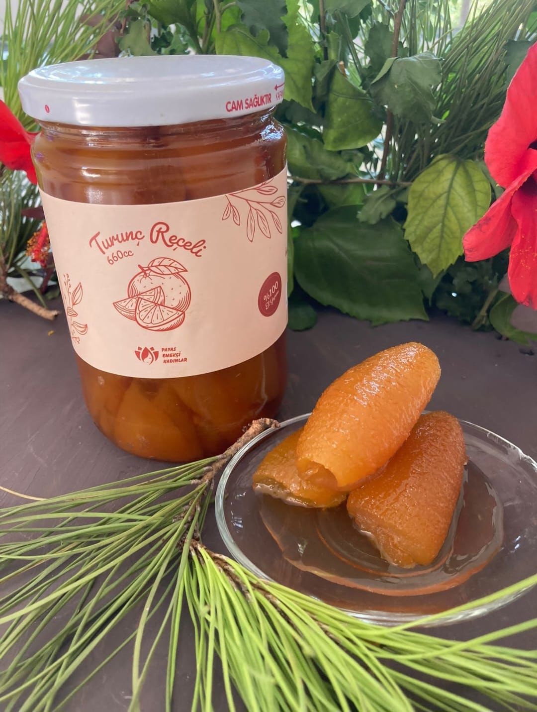 Turunç Kabuğu Reçeli - 660 cc - Payas Emekçi Kadınlar Kadın Kooperatifi