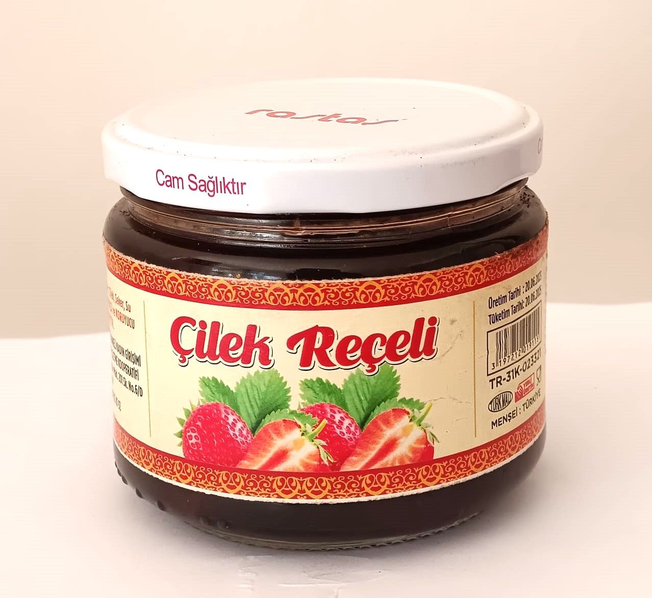 Çilek Reçeli - 450 cc - Erzin Kadın Eli Kooperatifi
