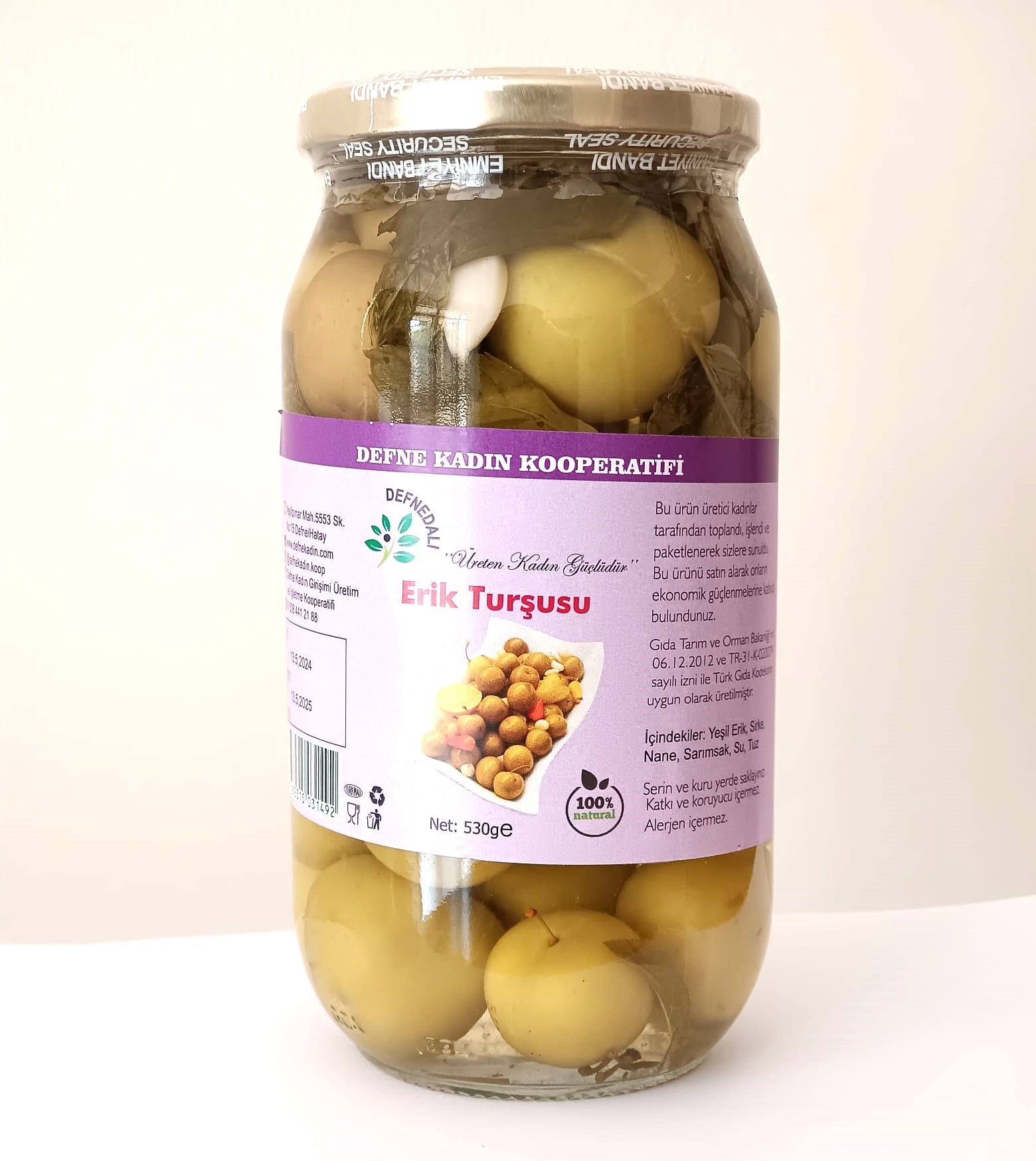 Erik Turşusu - 530 Gr - Defne Kadın Kooperatifi