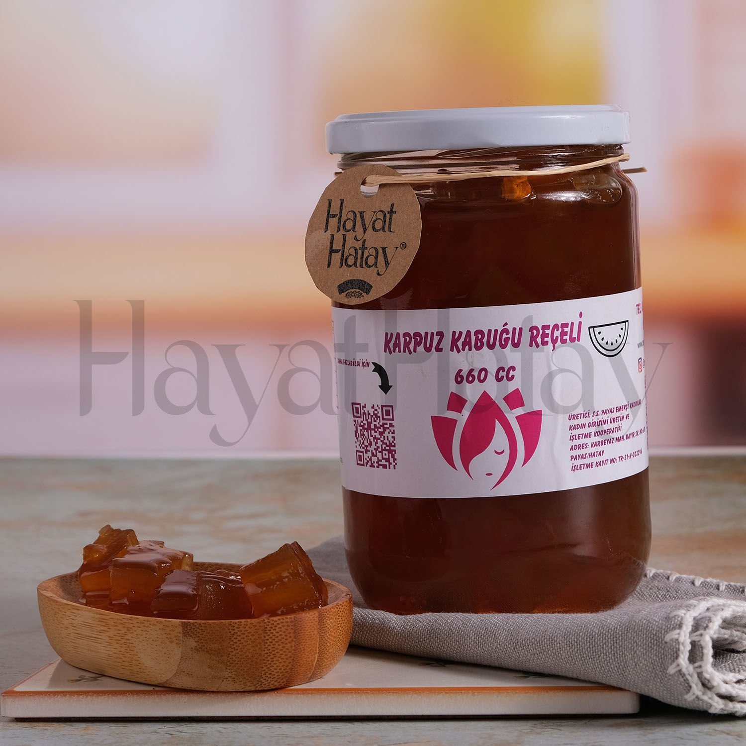 Karpuz Kabuğu Reçeli - 1 Kg - Payas Emekçi Kadınlar Kadın Kooperatifi