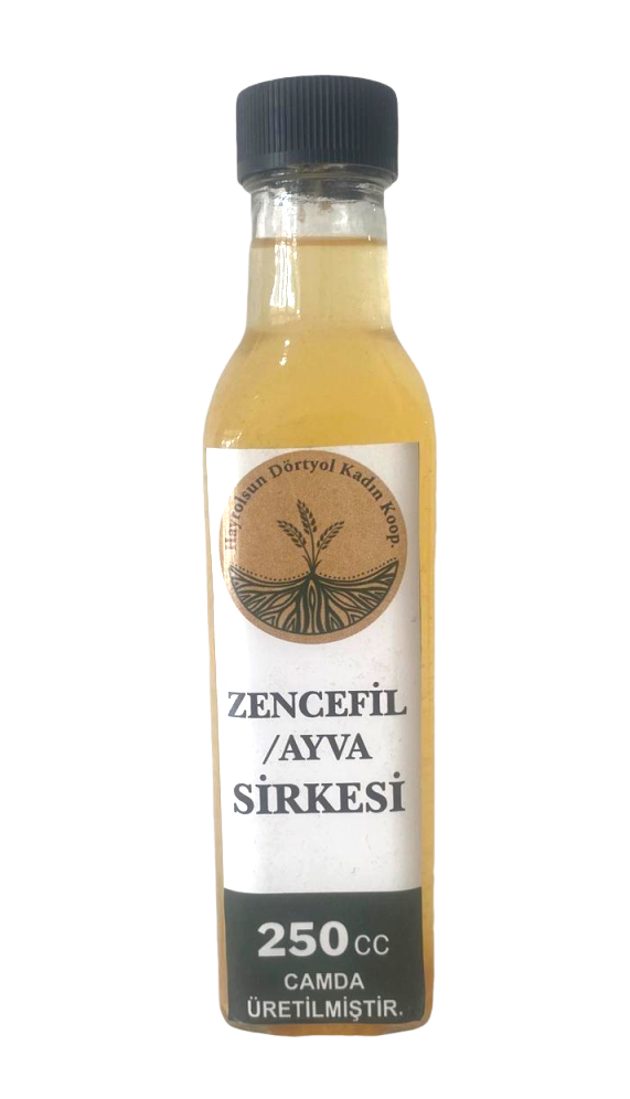 Zencefil  Ayva Sirkesi - 250 Ml - Hayrolsun Dörtyol Kadın Kooperatifi