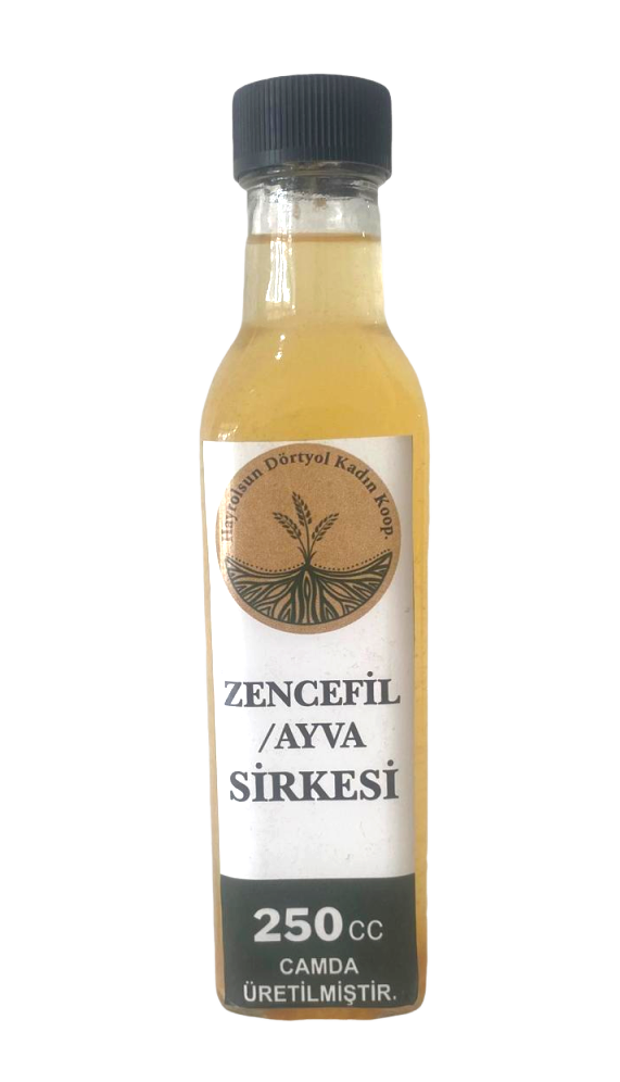 Zencefil  Ayva Sirkesi - 250 Ml - Hayrolsun Dörtyol Kadın Kooperatifi