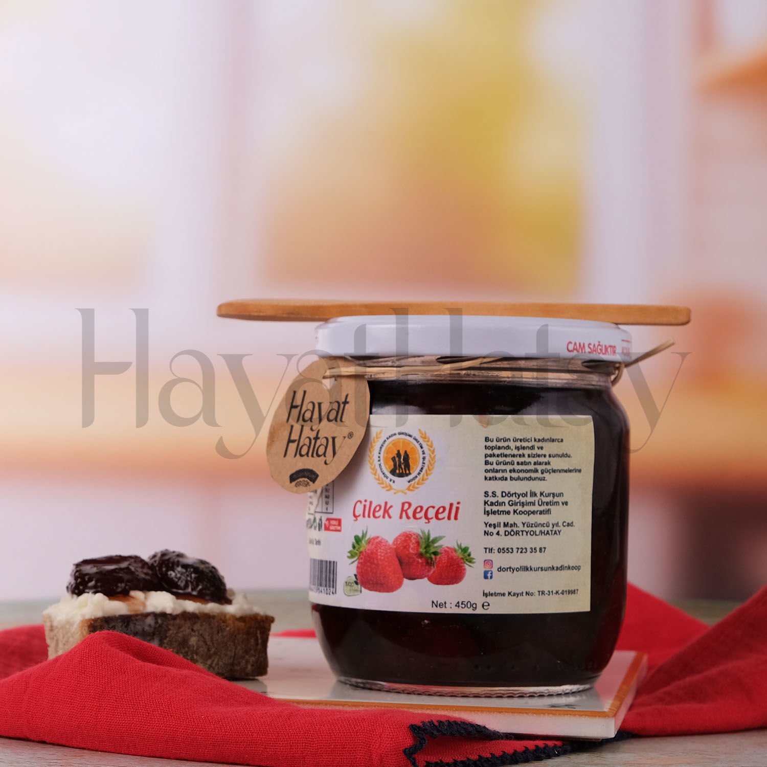 Çilek Reçeli - 450 Gr - Dörtyol İlk Kurşun Kadın Kooperatifi