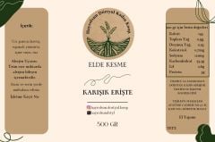 Sebzeli Erişte - 500 Gr - Hayrolsun Dörtyol Kadın Kooperatifi