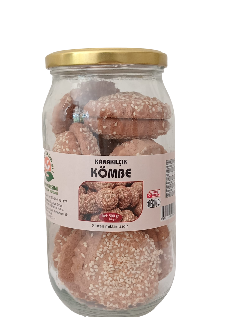 Karakılçık Büyük Kömbe (Cam Kavanoz) - 500 Gr - Arsuz Kadın Eli Kooperatifi