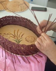 Rattan Kahverengi Sepet - Arsuz Kadın Eli Kooperatifi