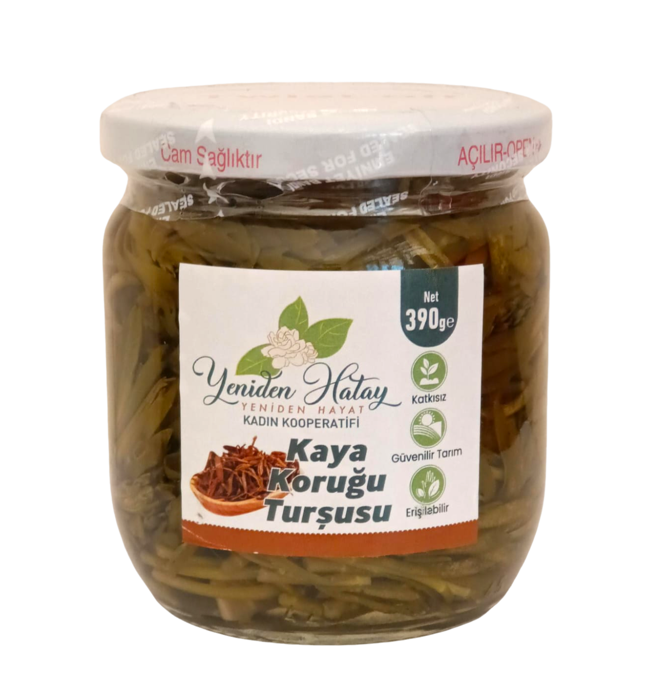 Kaya Koruğu Turşusu - 390 Gr - Yeniden Hatay Kadın Kooperatifi