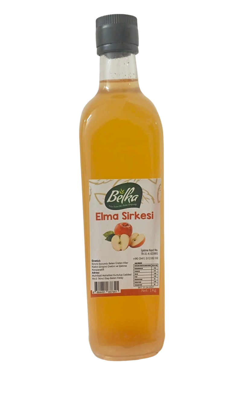Elma Sirkesi - 1 Lt - Belen Üreten Eller Kadın Kooperatifi