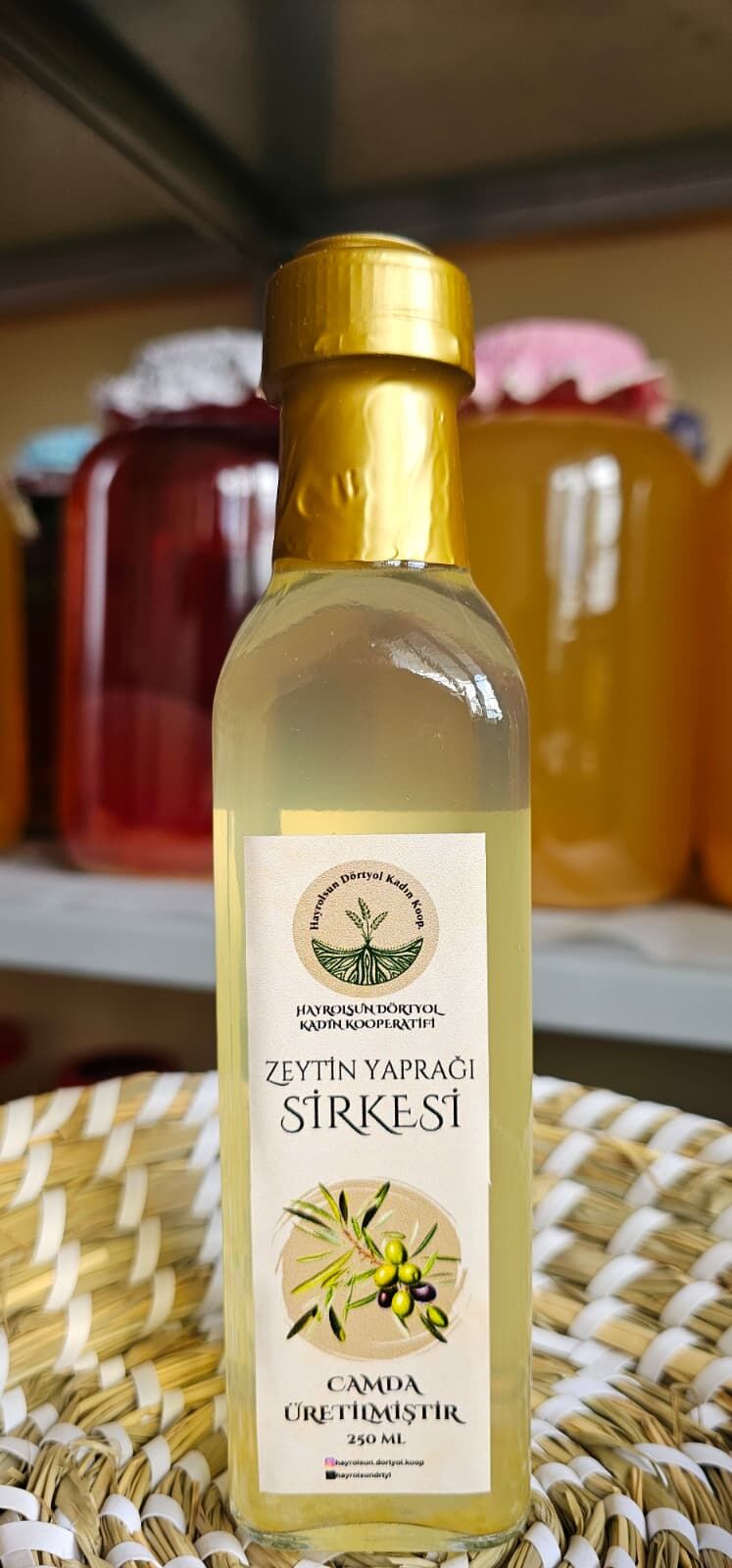 Zeytin Yaprağı Sirkesi - 250 Ml - Hayrolsun Dörtyol Kadın Kooperatifi