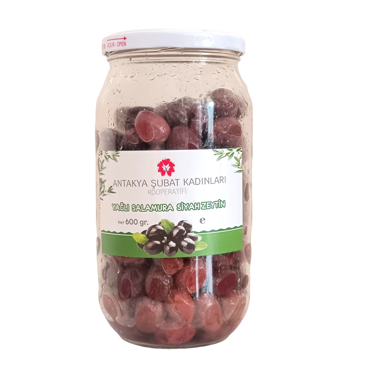 Yağlı Salamura Siyah Zeytin - 600 Gr - Antakya Şubat Kadınları Kooperatifi