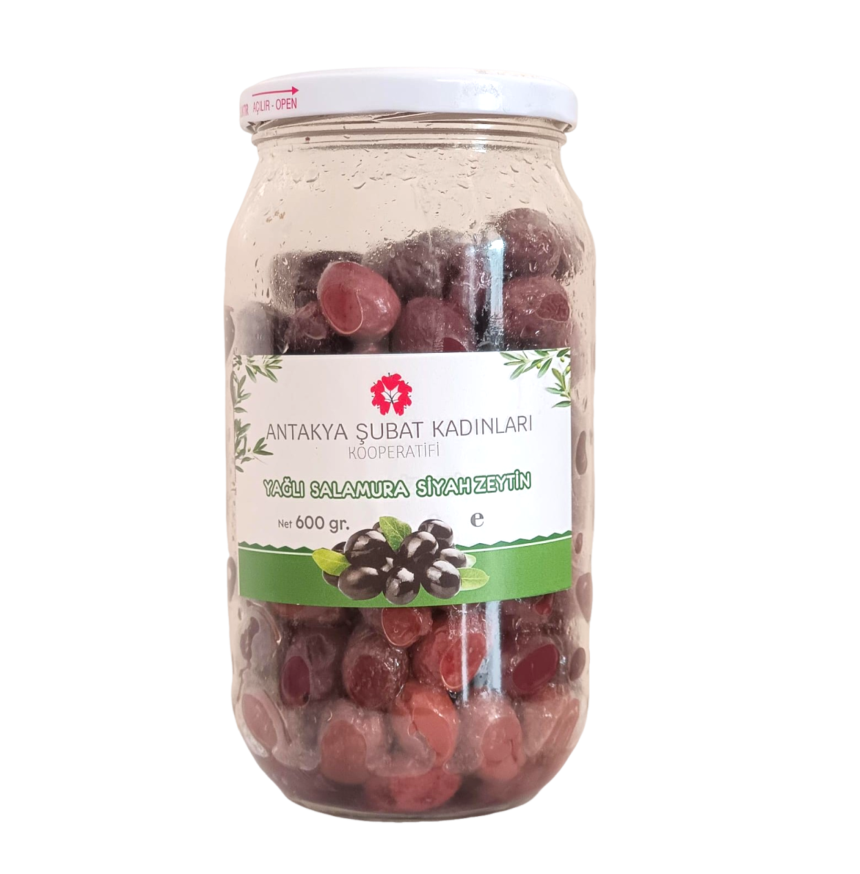 Yağlı Salamura Siyah Zeytin - 600 Gr - Antakya Şubat Kadınları Kooperatifi