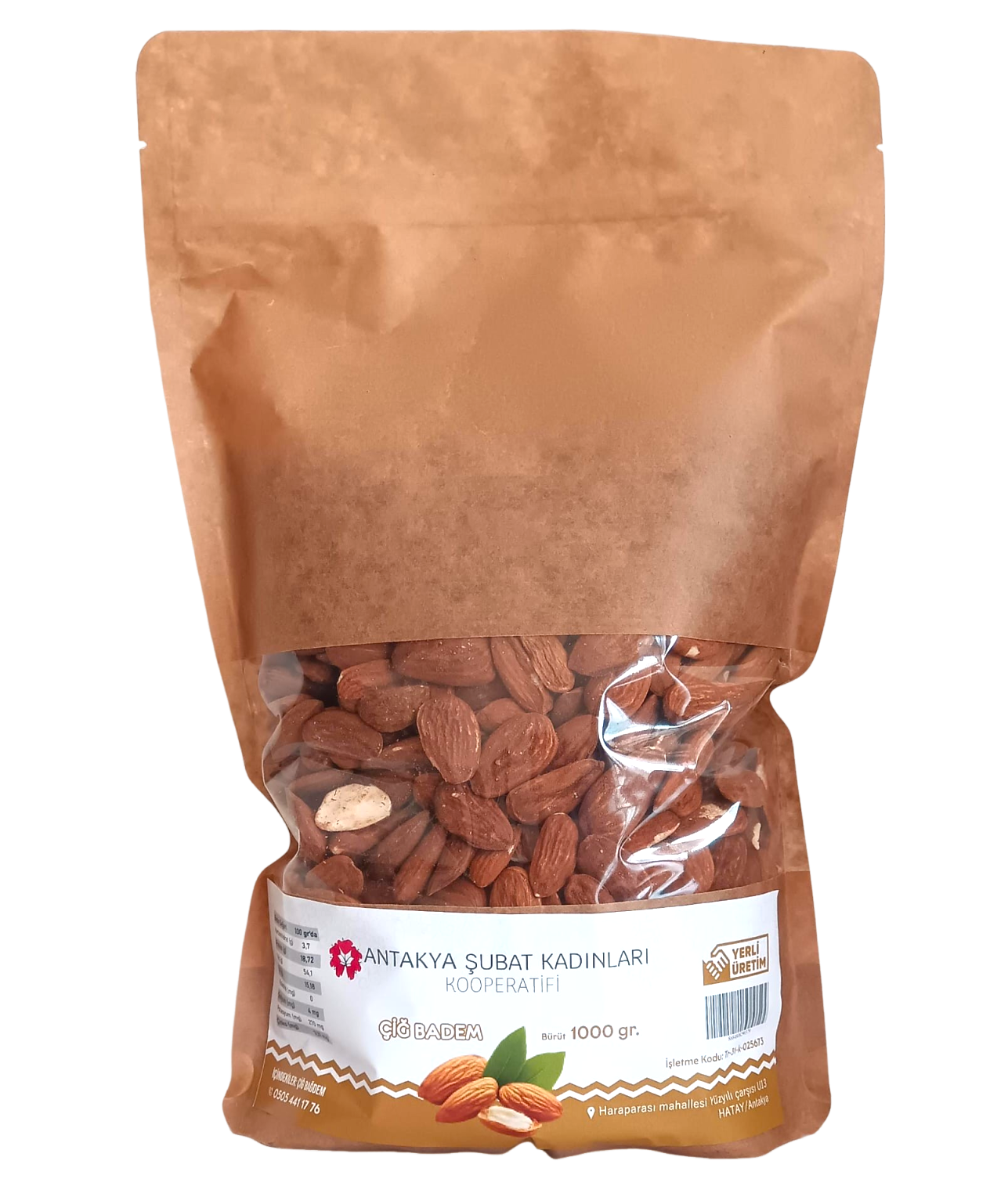 Çiğ Badem - 1 Kg - Antakya Şubat Kadınları Kooperatifi
