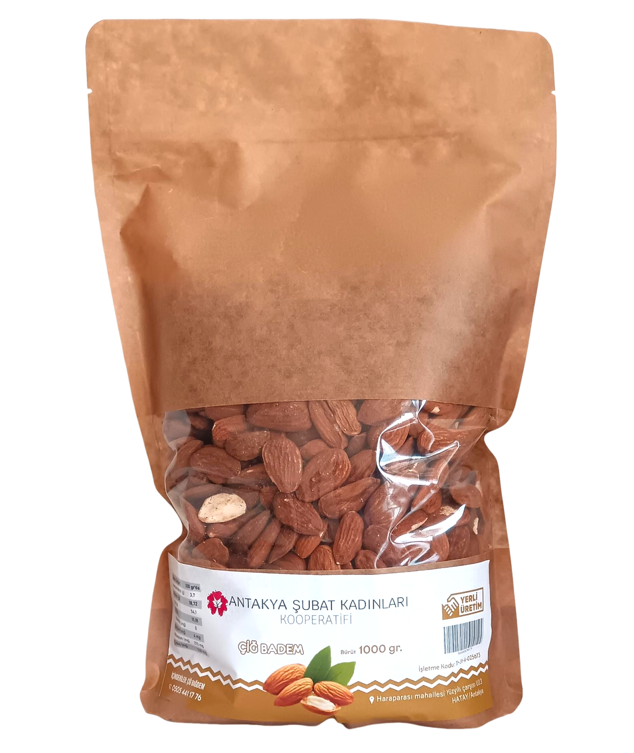 Çiğ Badem - 1 Kg - Antakya Şubat Kadınları Kooperatifi