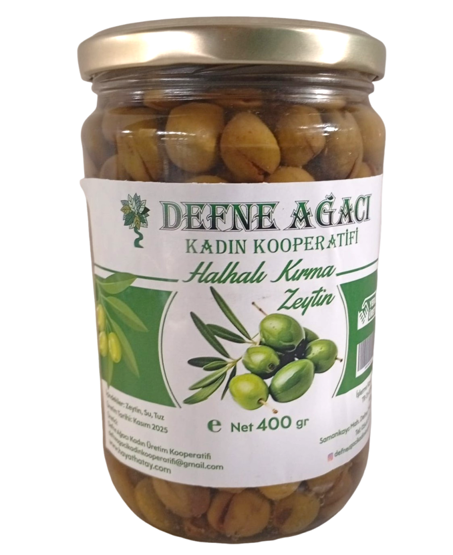Halhalı Zeytin (Cam Kavanoz) - 400 Gr - Defne Ağacı Kadın Kooperatifi