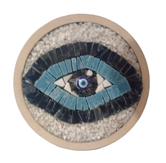 Nazarlık Göz Bardak Altı - Soteria Taş Sanatı Kadın Kooperatifi