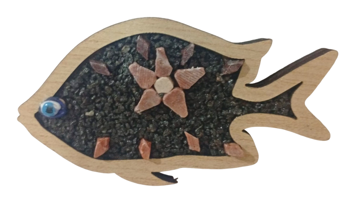 Balık Figürlü Magnet - Soteria Taş Sanatı Kadın Kooperatifi
