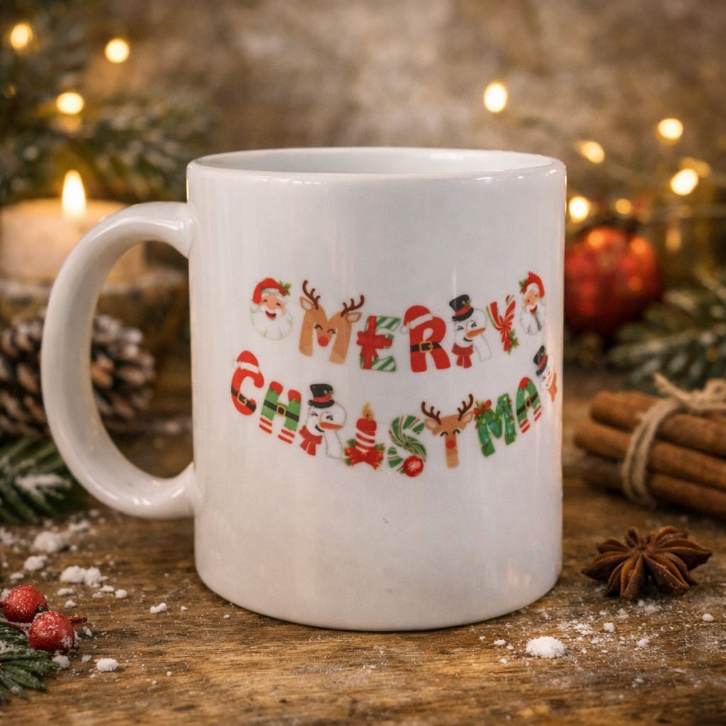 Merry Christmas Seramik Kupası  - Anne Eli Kadın Kooperatifi