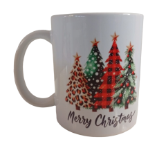 Çam Ağacı Desenli Merry Christmas Seramik Kupası  - Anne Eli Kadın Kooperatifi