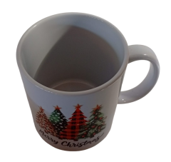 Çam Ağacı Desenli Merry Christmas Seramik Kupası  - Anne Eli Kadın Kooperatifi