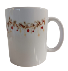 Salkım Yılbaşı Süsü Desenli Seramik Kupa  - Anne Eli Kadın Kooperatifi