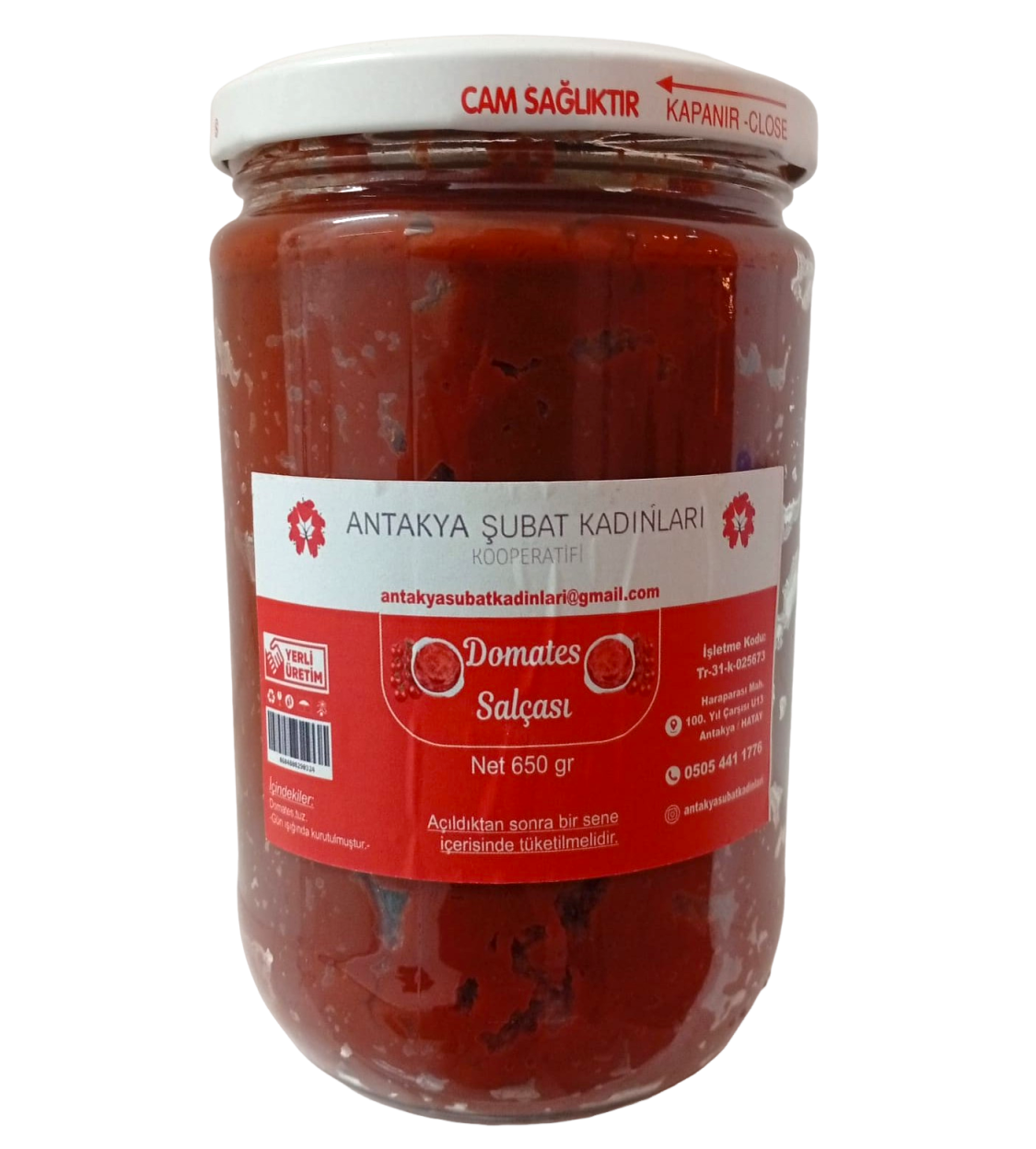 Domates Salçası - 650 Gr - Antakya Şubat Kadınları Kooperatifi