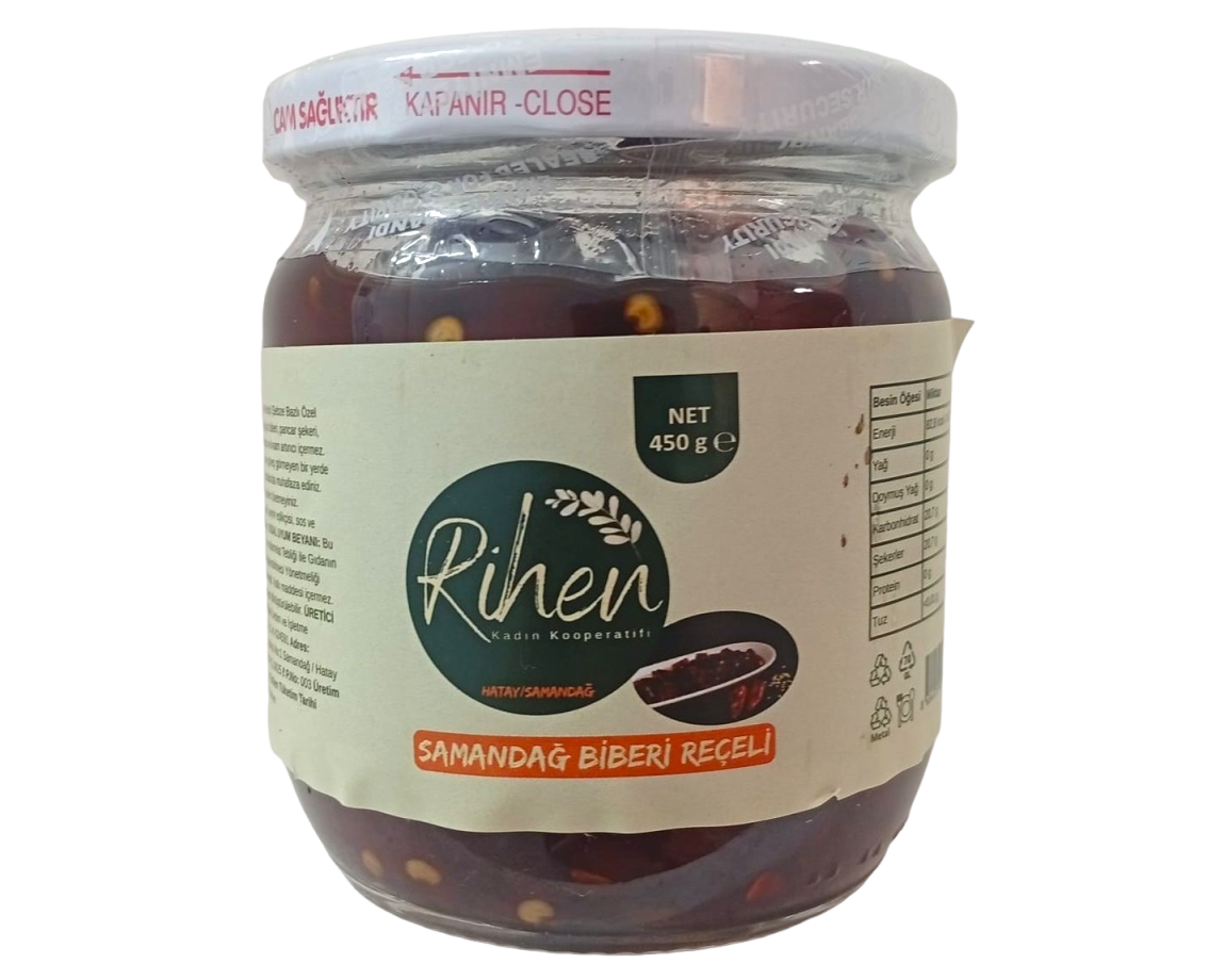 Samandağ Biberi (Acı Biber) Reçeli - 450 Gr - Rihen Kadın Kooperatifi