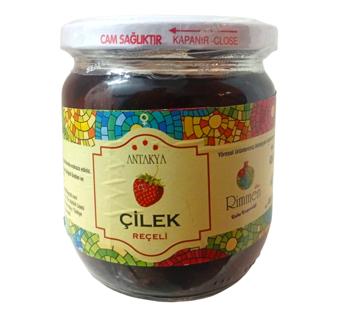 Çilek Reçeli (Cam Kavanoz) - 460 Gr - Rimmen Kadın Kooperatifi