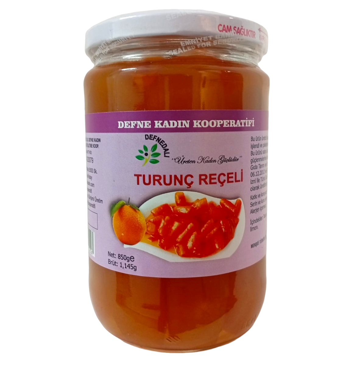 Turunç Reçeli - 850 Gr - Defne Kadın Kooperatifi