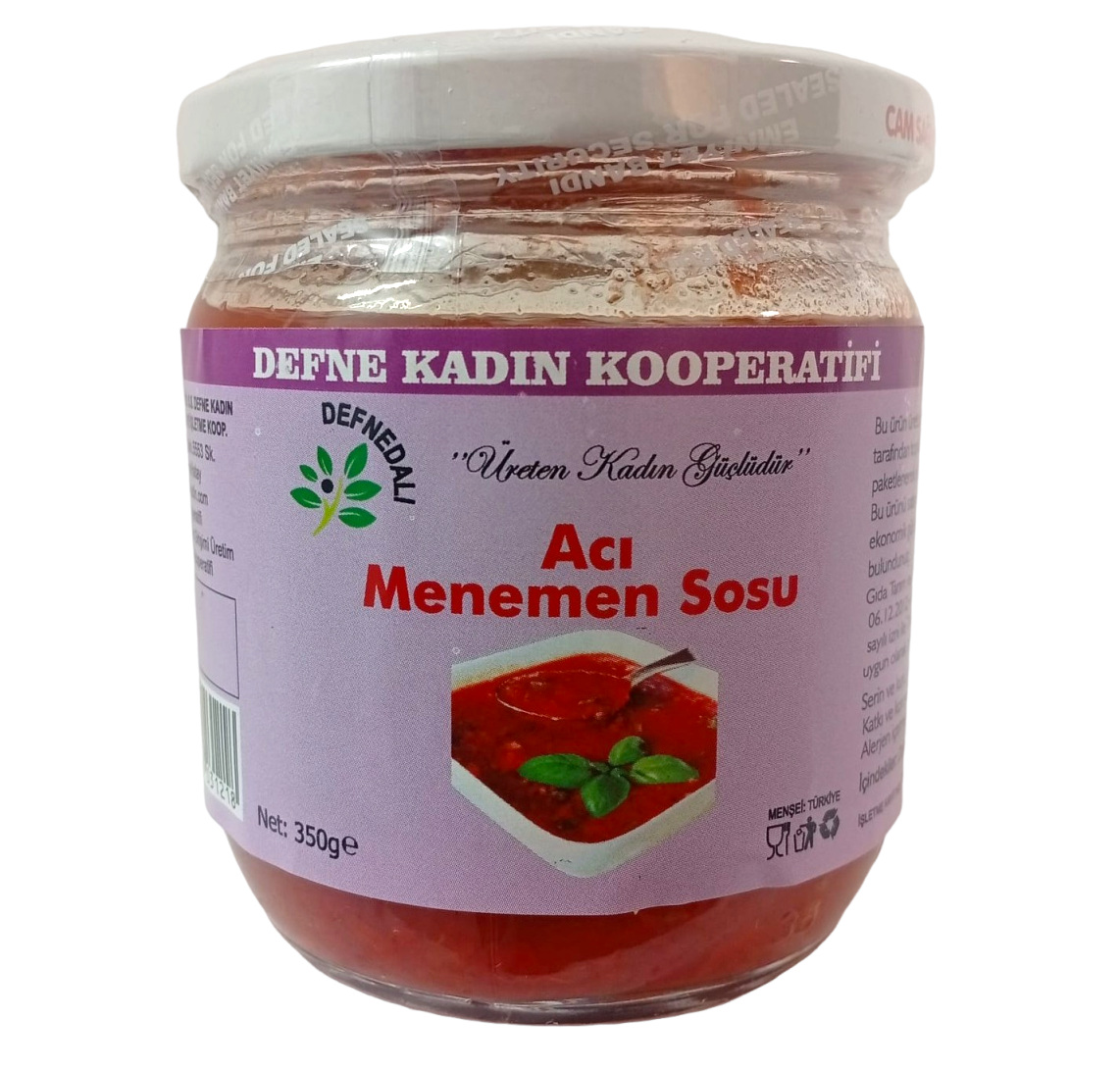 Acı Menemen Sosu (Cam Kavanoz) - 350 Gr - Defne Kadın Kooperatifi