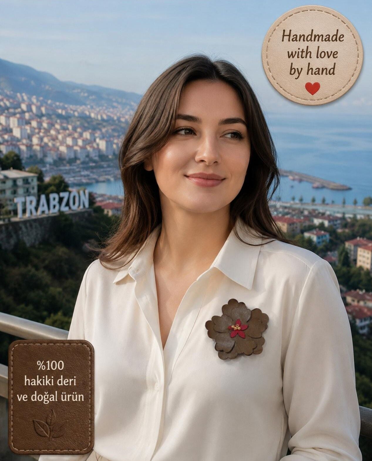 Deri Broş - Akdeniz Sürdürülebilir Kalkınma Kadın Kooperatifi