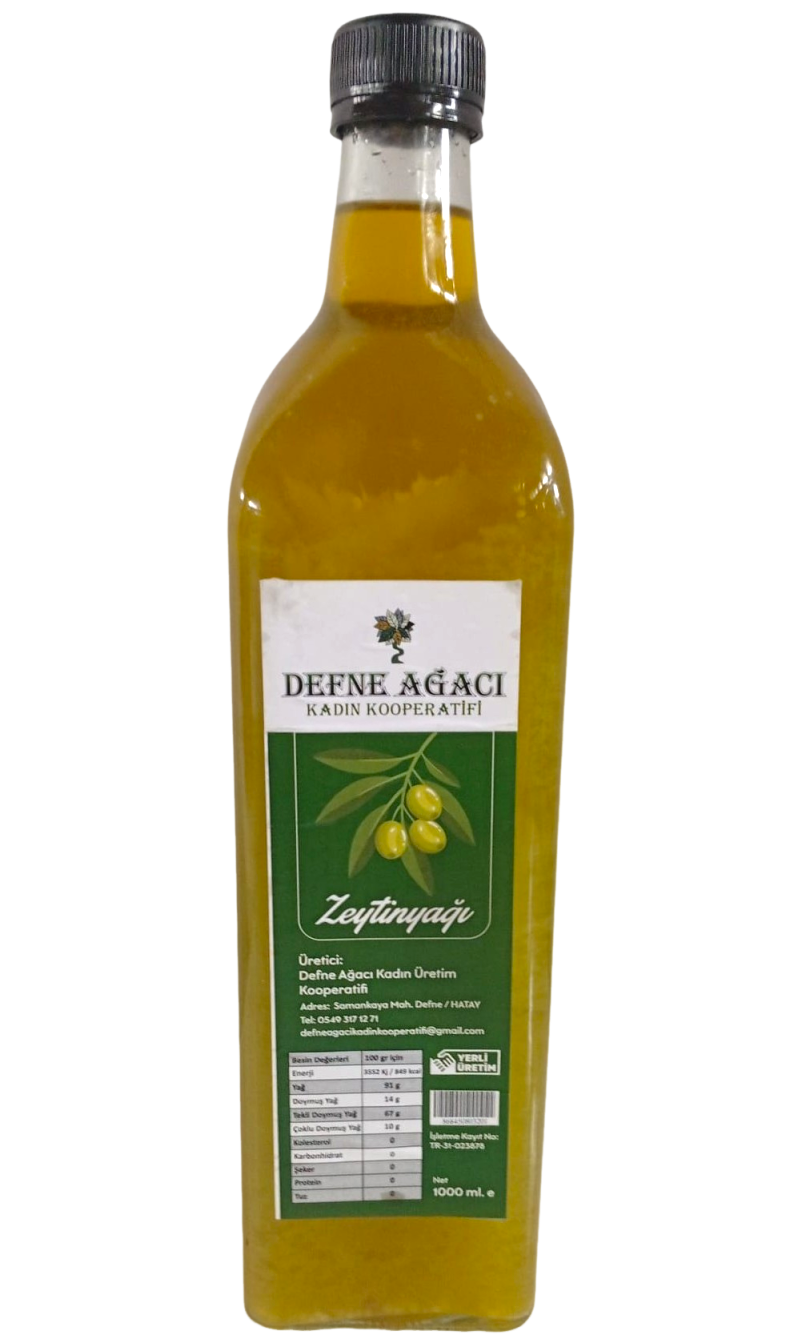 Zeytinyağı (Cam Şişe) - 1 Lt - Defne Ağacı Kadın Kooperatifi