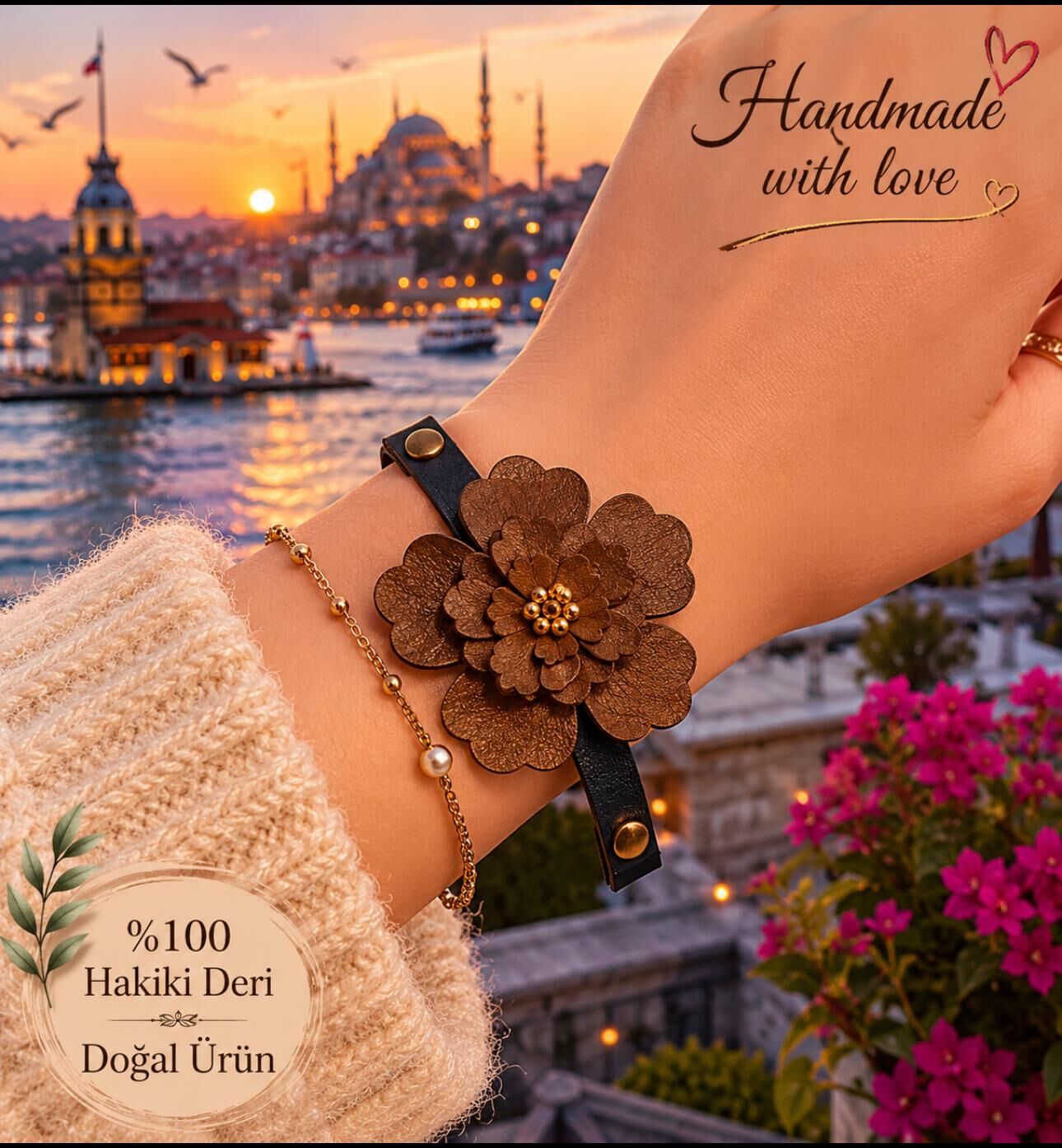 Deri Bileklik - Akdeniz Sürdürülebilir Kalkınma Kadın Kooperatifi