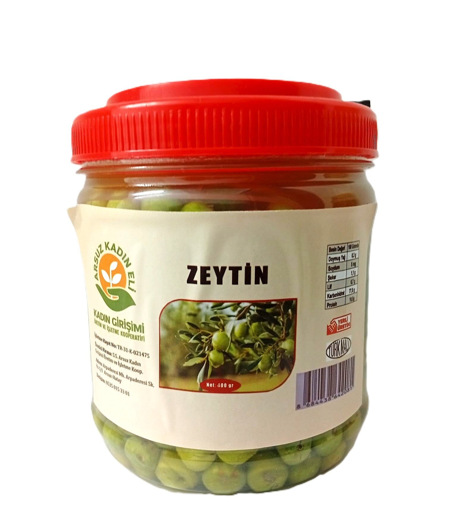 Halhalı Kırık Zeytin (1. Kalite) - 400 Gr - Arsuz Kadın Eli Kooperatifi
